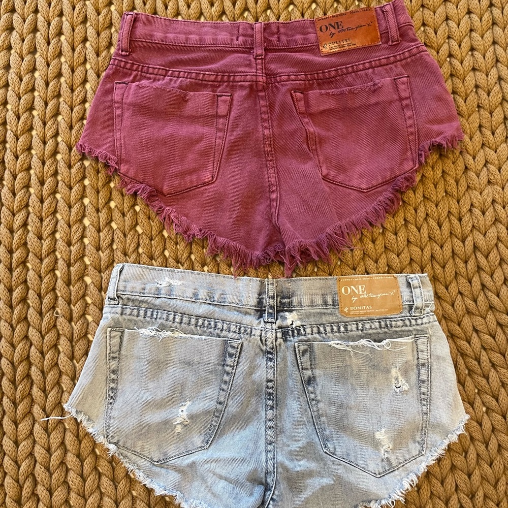 Lot of 2 lightly used One Teaspoon shorts.